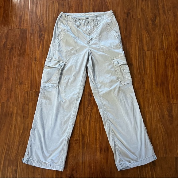 American Eagle Blue Snappy Stretch Baggy Cargo Jogger Pants size 12 - Picture 4 of 16